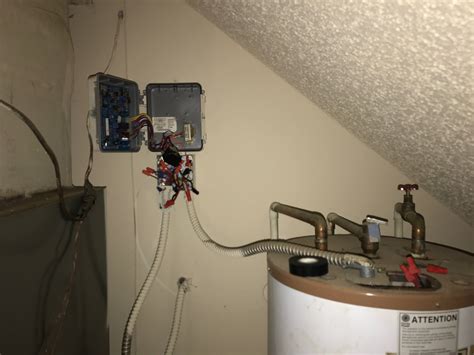 electric box next to water heater|water heater breaker box.